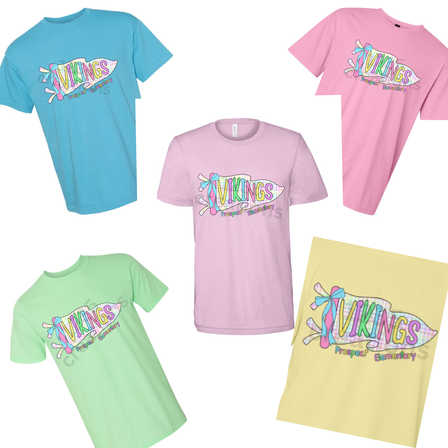 Customized gingham pennat tee