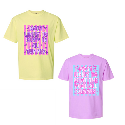 End of the Year Most Likely to tees