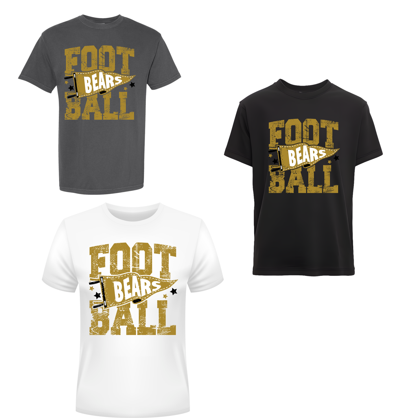 Football pennant tee