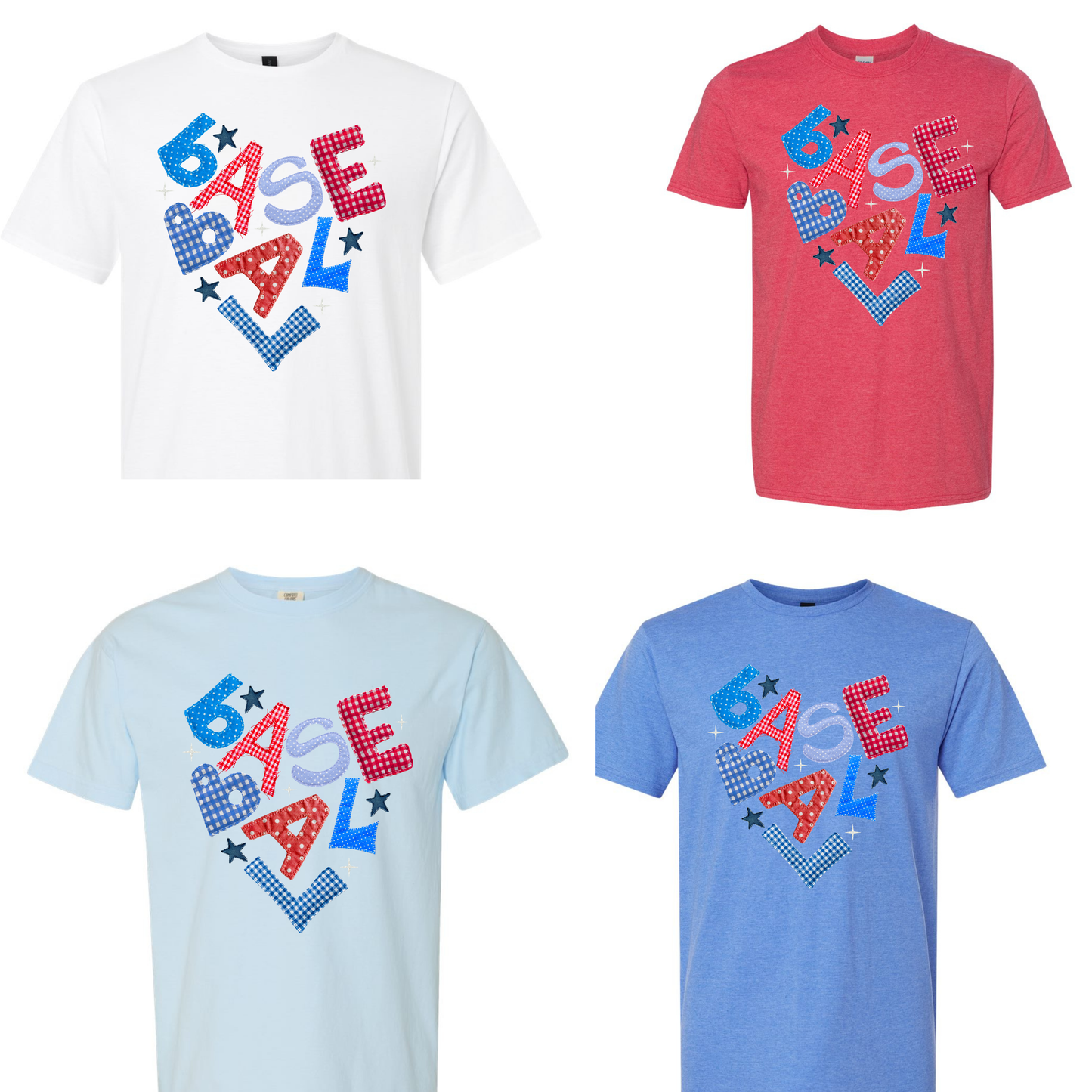 Baseball patchwork tee