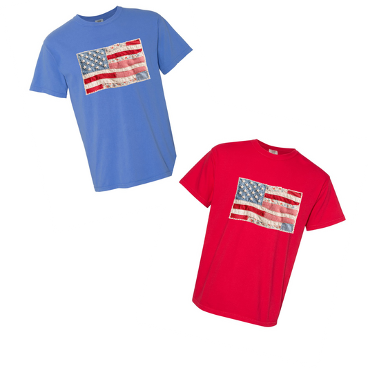 Quilted flag shirt